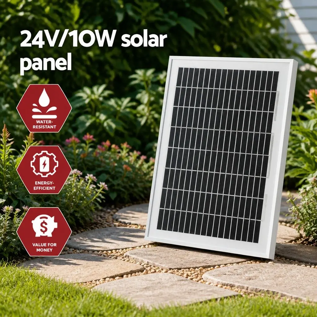 Solar Powered Automatic Gate Opener Kit 10W 6M 600KG Remote Control