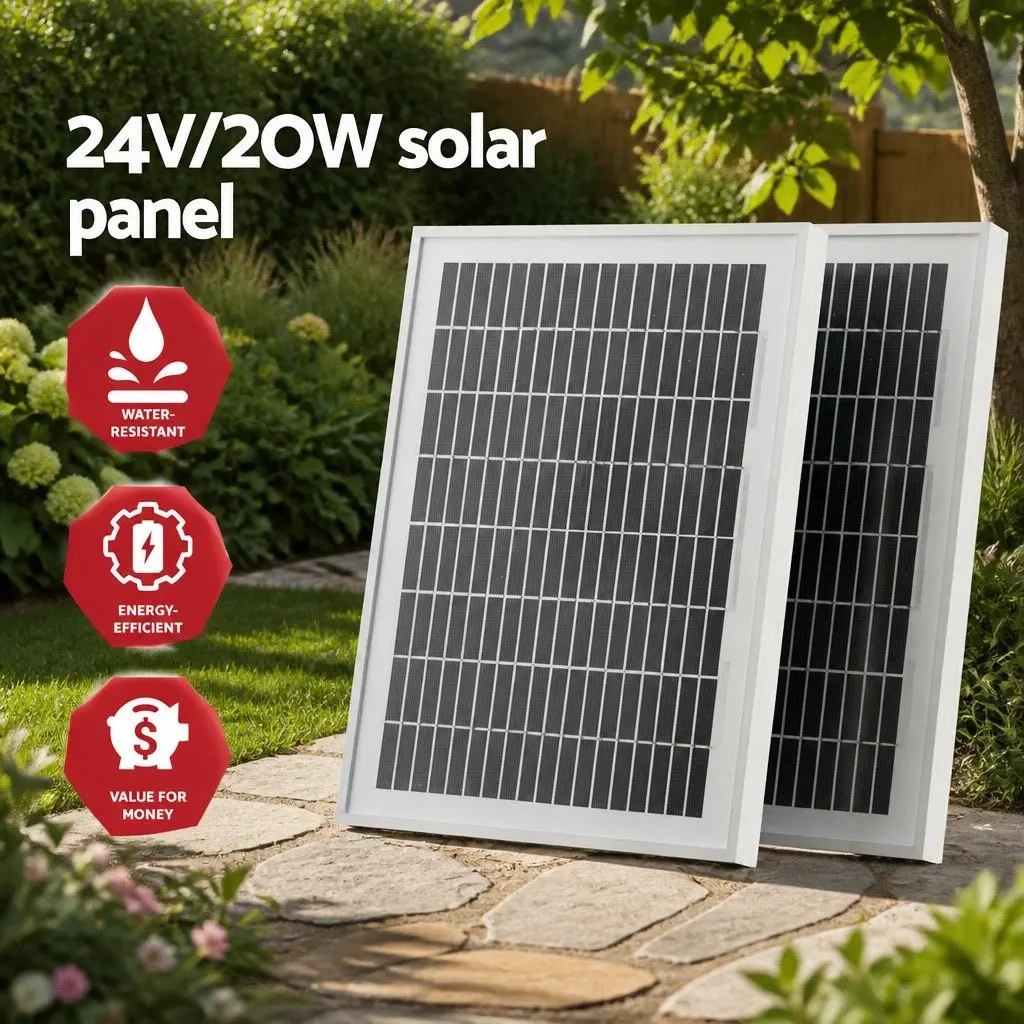 Automatic Sliding Gate Opener Solar Kit 20W 6M 600KG Remote Control