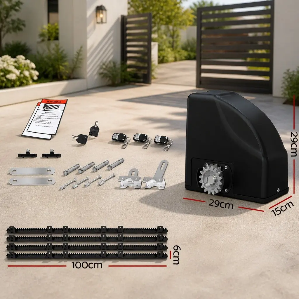 Solar Automatic Gate Opener Kit Heavy Duty 600KG 6M with Remote Control