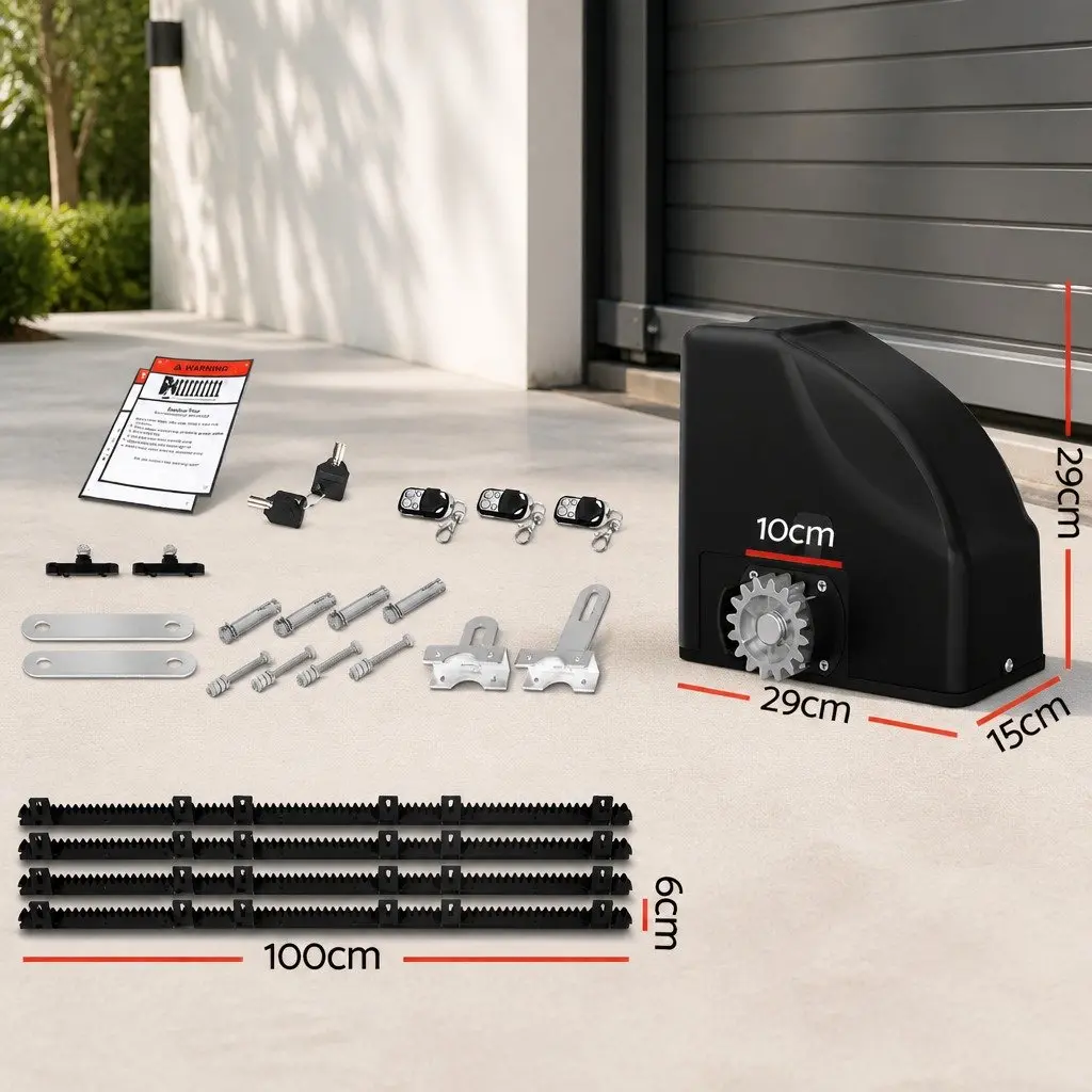 Automatic Sliding Gate Opener Solar Powered 4M 600KG Remote Control