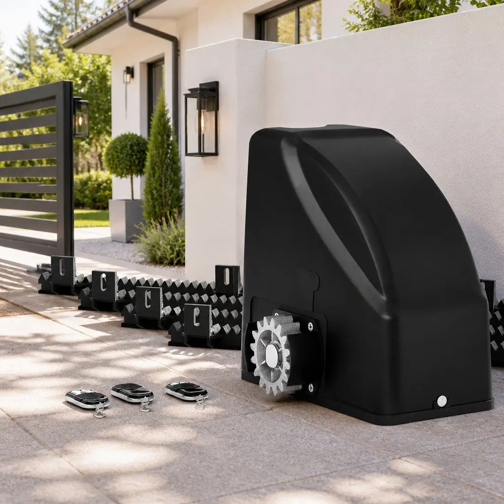 Automatic Sliding Gate Opener Solar Powered 4M 600KG Remote Control