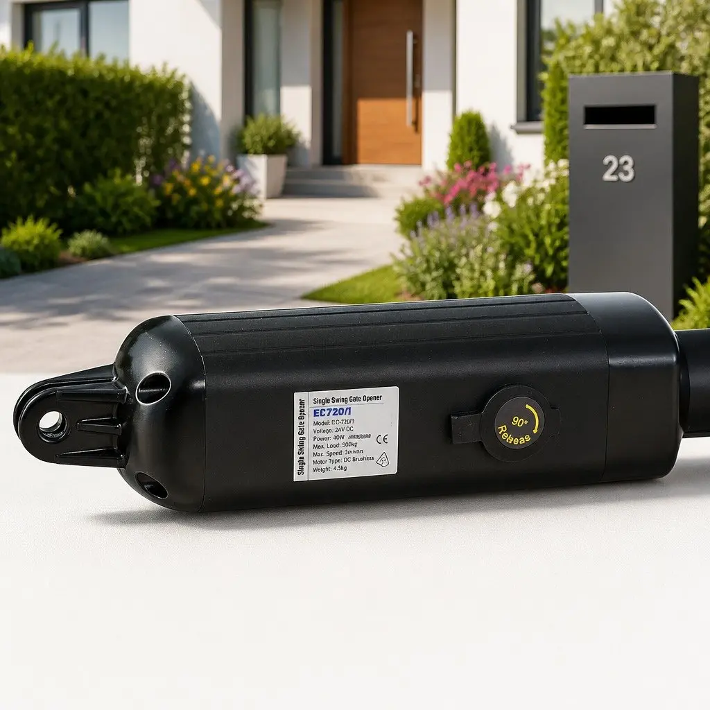 Solar Gate Opener Single Swing 500kg 40W Panel Remote Control Auto-Close