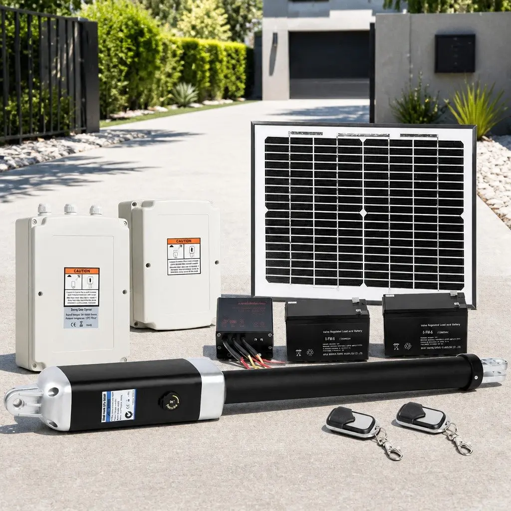 Solar Powered Gate Opener Automatic 500KG with 10W Panel Remote Control