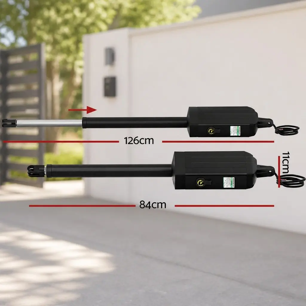Single Swing Gate Opener 20W Solar Powered Automatic Remote Control Access