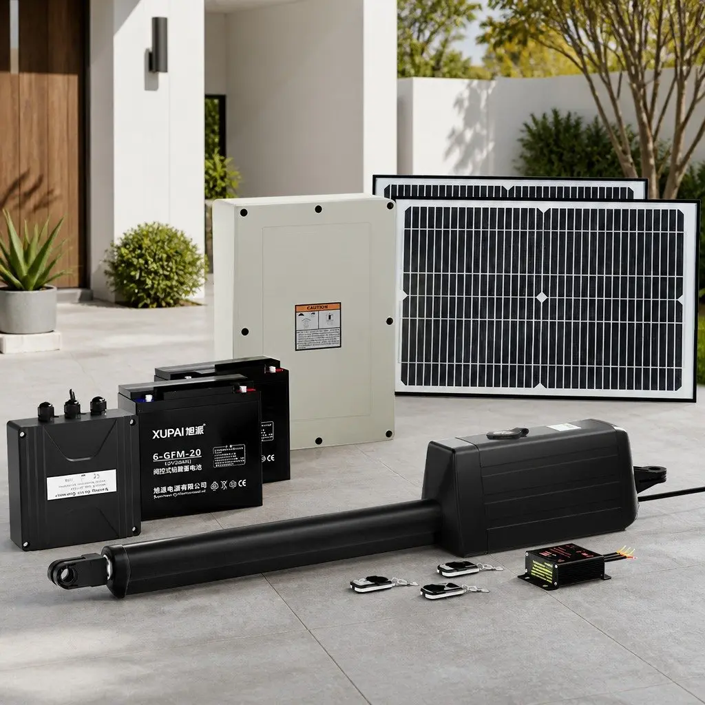 Solar Powered Automatic Gate Opener 40W Heavy Duty Electric Single Swing Control