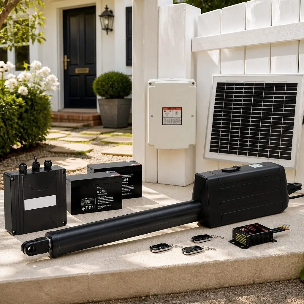 Solar Powered Automatic Gate Opener Electric 10W Single Swing Control System