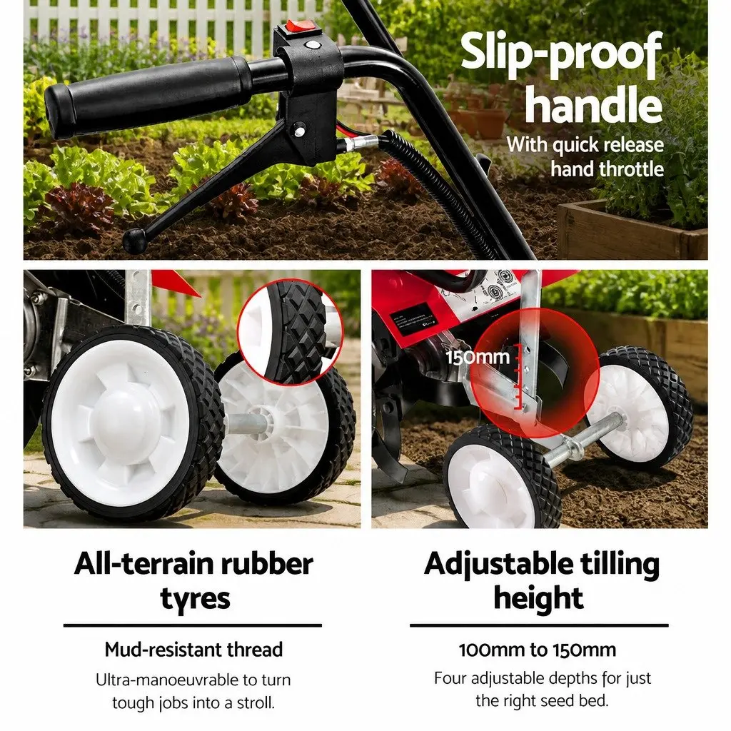 65cc Petrol Rototiller for Garden Enthusiasts