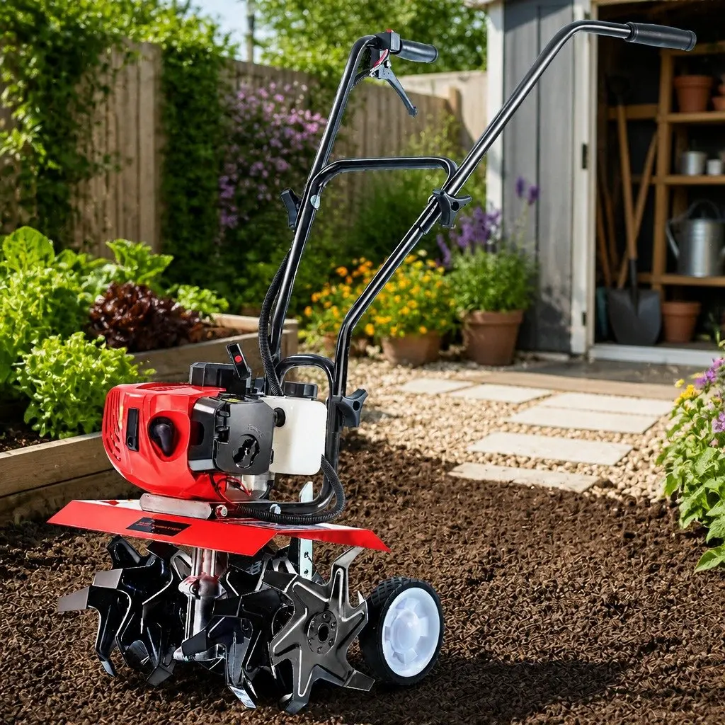 65CC Hand-Held Tiller 6 Blades 400mm Working Width