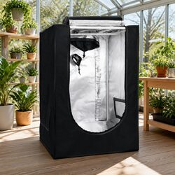 Grow Tent 60x60x90cm Hydroponics Indoor Plant Room System Black Steel Frame