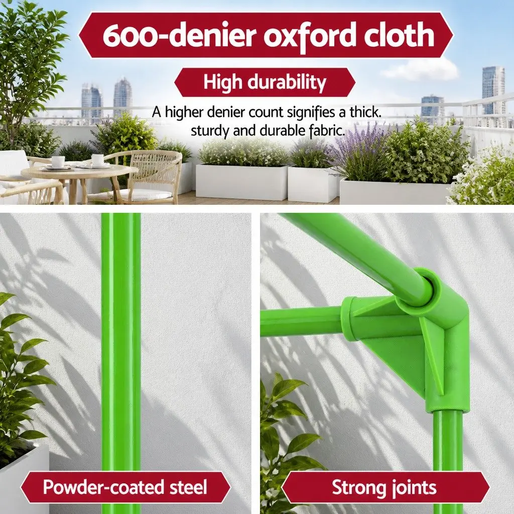 Grow Tent Kit 120x120x200cm Hydroponics Indoor Growing System Black