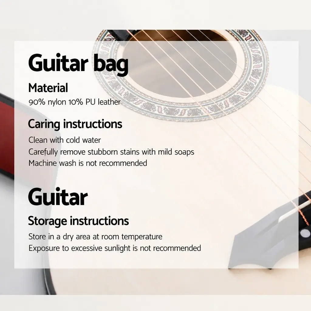 38 Inch Acoustic Cutaway Guitar Full Size Wooden Body Natural Wood