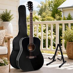 Discover the 41 Inch Acoustic Cutaway Guitar and Stand