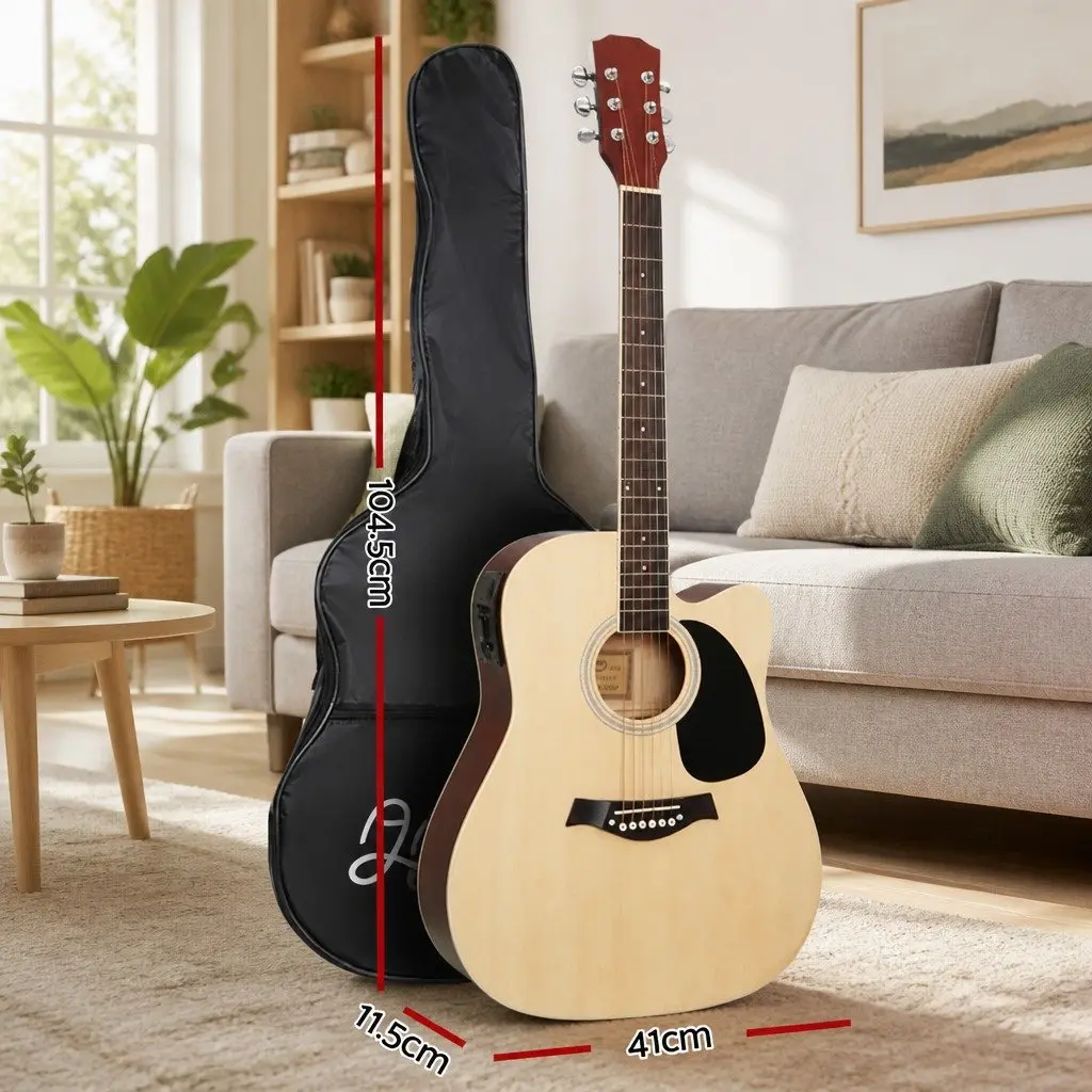 41 Inch Acoustic Guitar Cutaway Electric Output 5-Band EQ Professional