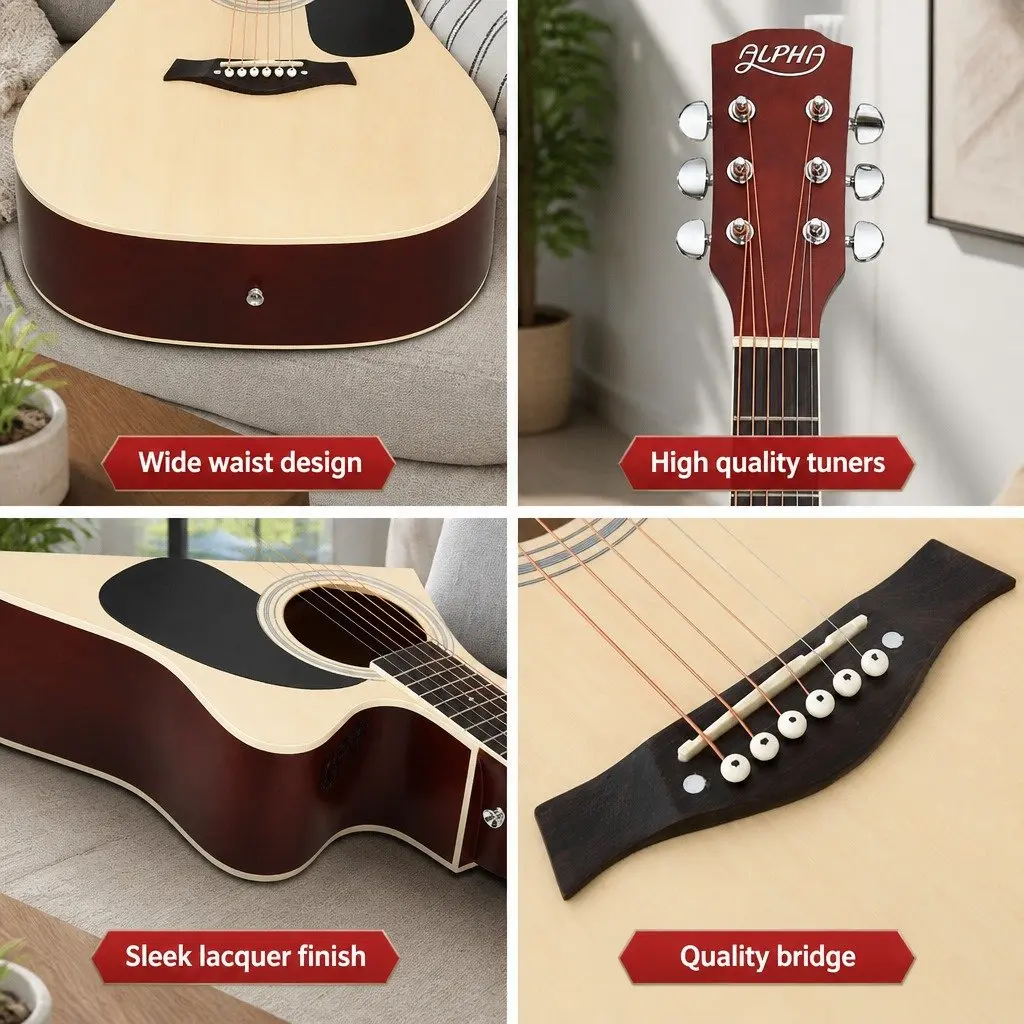 41 Inch Acoustic Guitar Cutaway Electric Output 5-Band EQ Professional