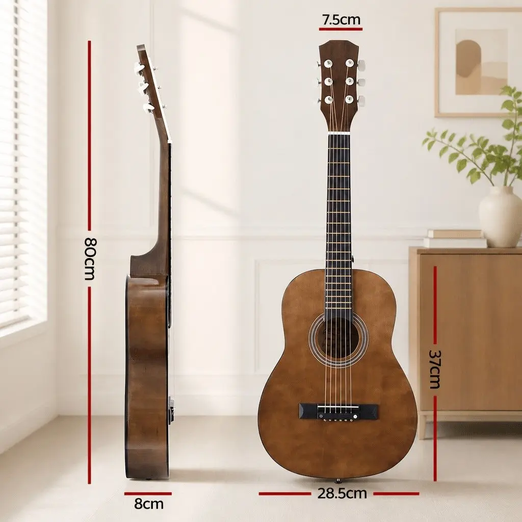 31 Inch Steel String Acoustic Guitar Compact Beginner with Gig Bag