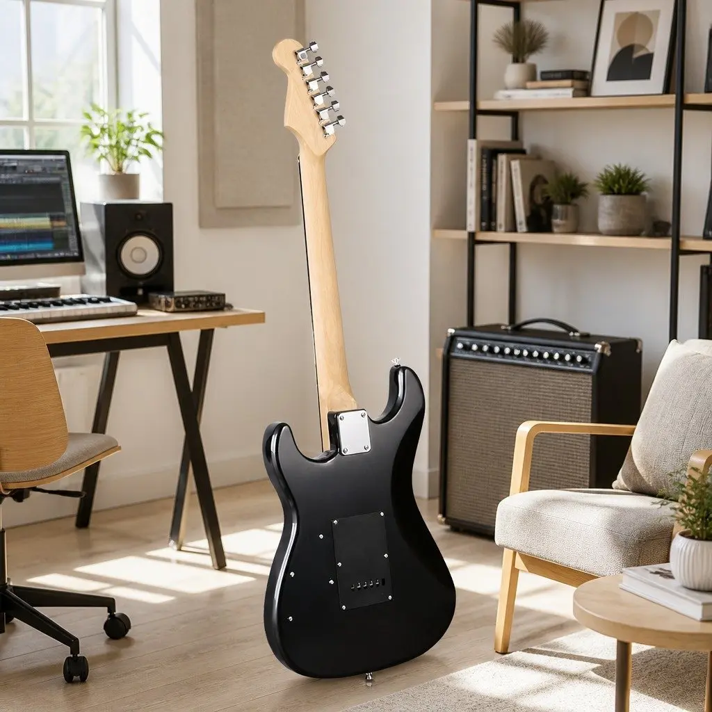 Electric Guitar 20W Amplifier Combo Set Blue Beginner Music Instrument Kit