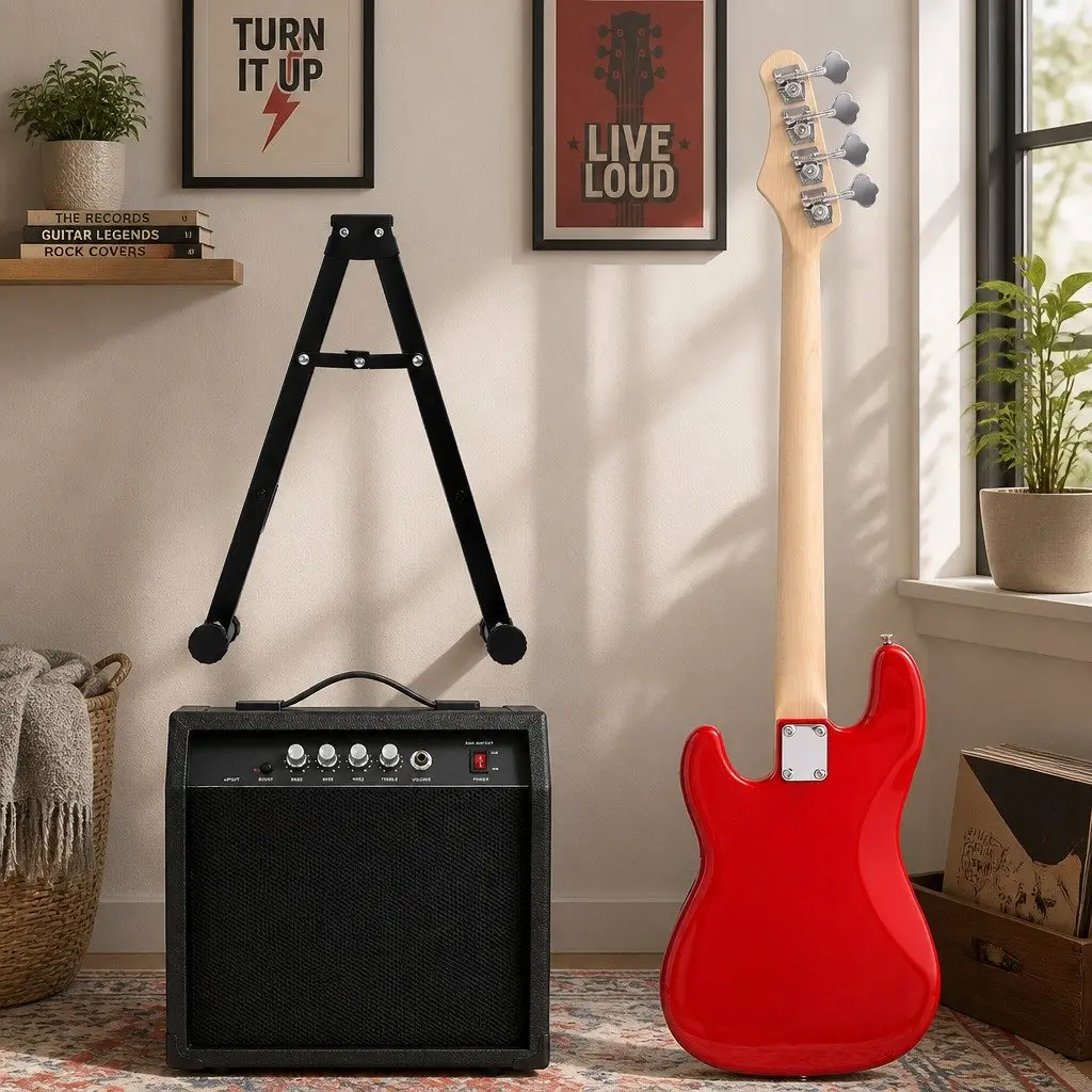 Electric Guitar 47 Inch Beginner Kit with 40W Amplifier Stand Strap Picks