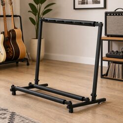 5-Guitar Folding Stand Rack Holder Display Storage Studio Stage Acoustic