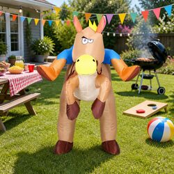 Friendly Inflatable Cowboy Costume for Your Next Event