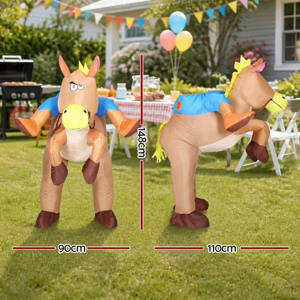 Inflatable Cowboy Costume Unisex Adult 1.48m Party Fancy Dress