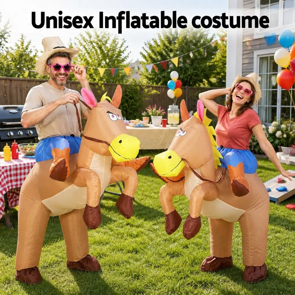 Inflatable Cowboy Costume Unisex Adult 1.48m Party Fancy Dress