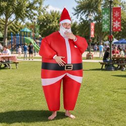 Join the Fun in this Inflatable Santa Claus Costume