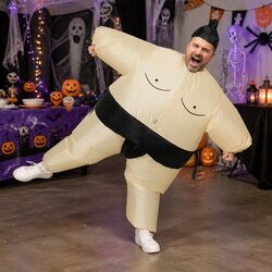 Join the Fun with This Inflatable Sumo Costume for Adults