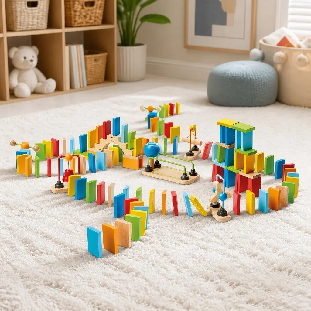 Dynamo Dominoes Set Interactive Chain Reaction 107pc