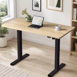 Your New Motorised Desk: Adjustable Height with Oak Top