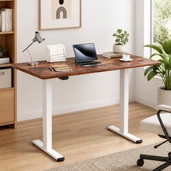 Motorised Standing Desk Dual Motor Height Adjustable Office Frame 140cm