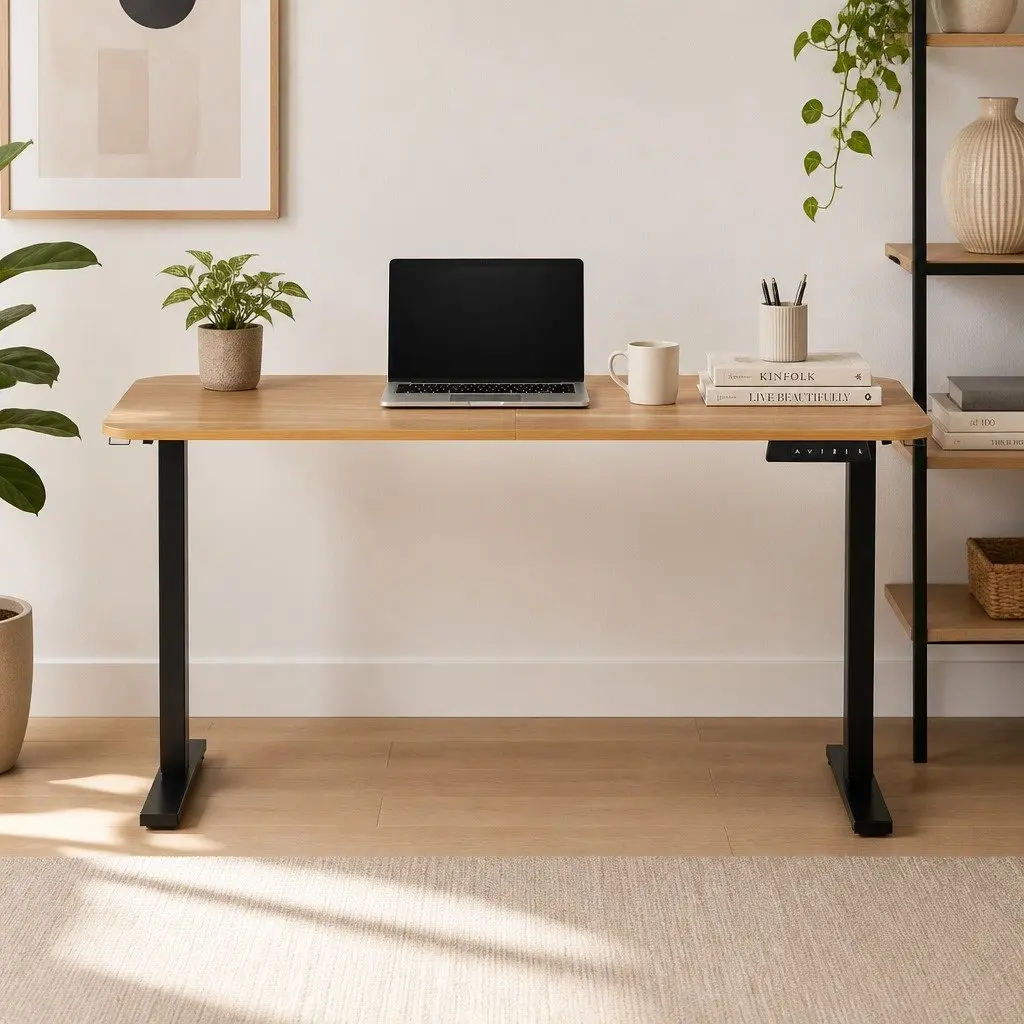 Electric Standing Desk 140cm Adjustable Height Motorised Office Home Workspace