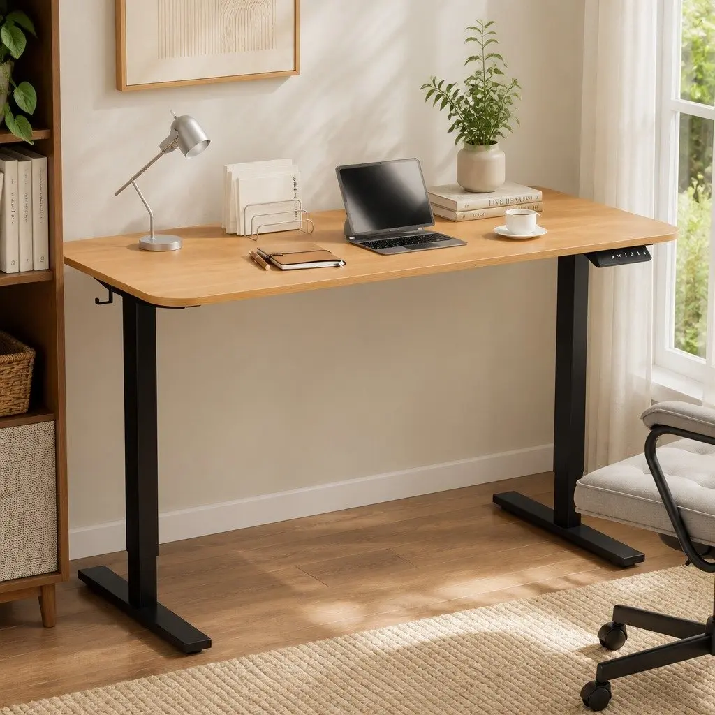 Electric Standing Desk 140cm Adjustable Height Motorised Office Home Workspace