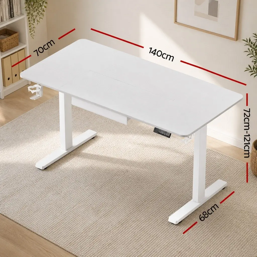 Electric Standing Desk Motorised Height Adjustable 140cm