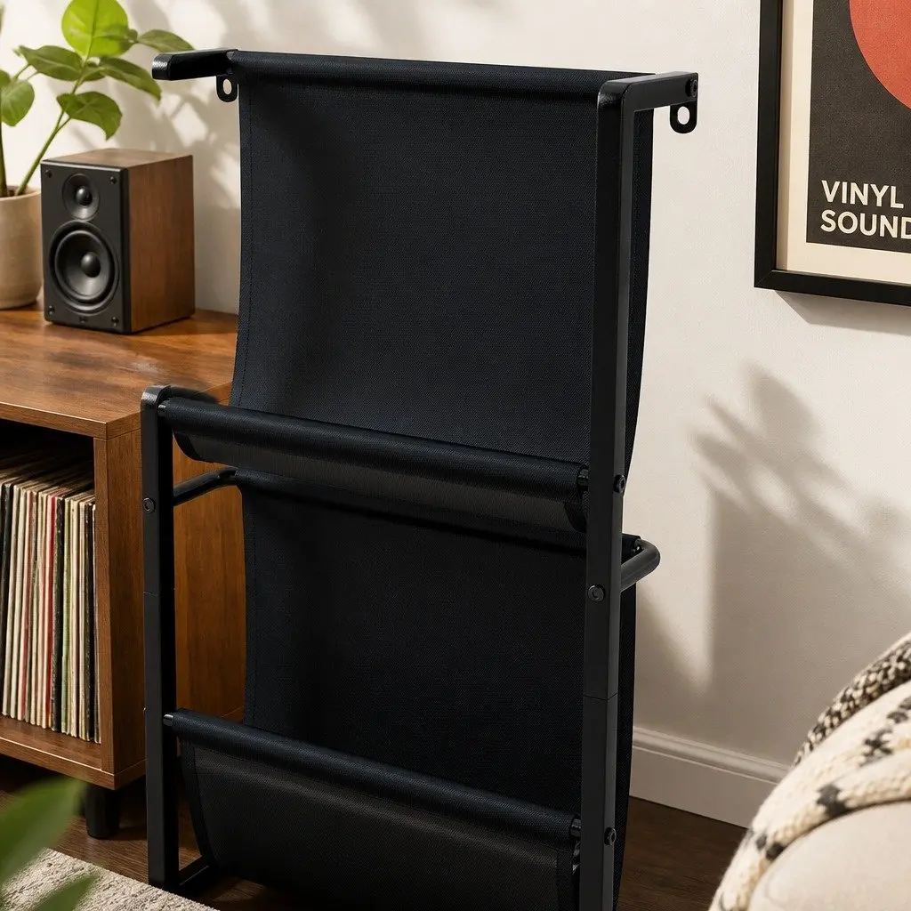 Tall Record Player Stand Vinyl Storage Rack 50cm x 39cm x 144cm