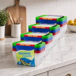 Takeaway Food Containers 750ml 12 Pack Meal Prep Storage Stackable Microwave