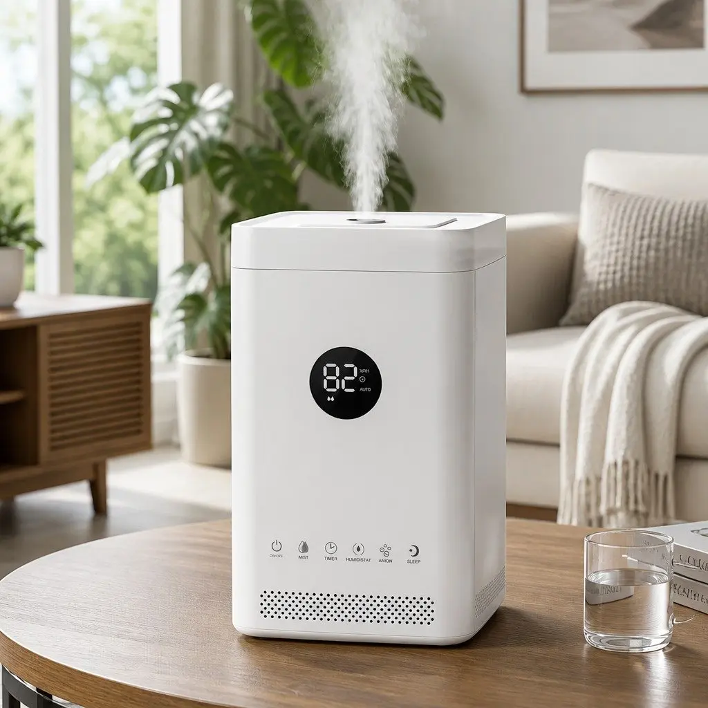 Ultrasonic Humidifier Air Purifier Top Fill Smart Humidity Sensor 3.5L White