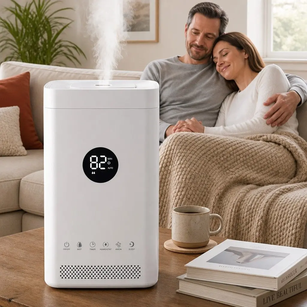 Ultrasonic Humidifier Air Purifier Top Fill Smart Humidity Sensor 3.5L White