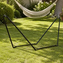 Hammock Bed Stand Steel Frame Outdoor Garden Patio Relaxation Support 150kg