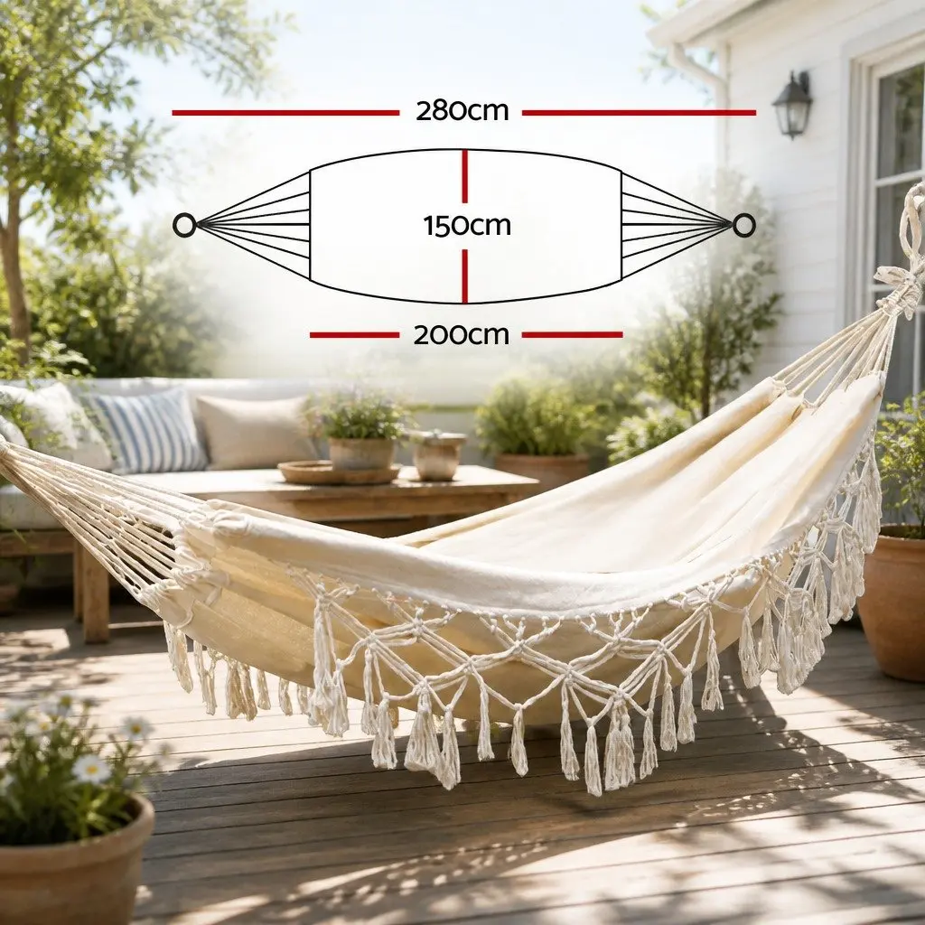 Cream Hammock Bed for Relaxation
