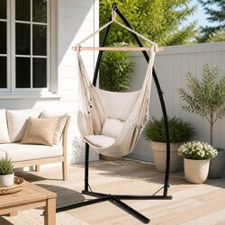 Find Your Comfort Zone with This Cream Hammock Chair