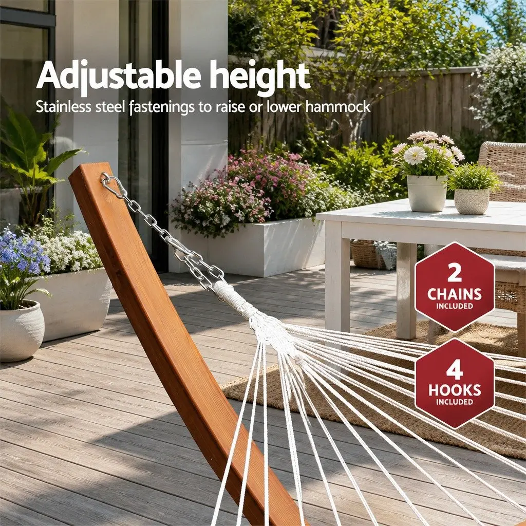 Hammock Bed Outdoor Timber Stand Frame 2-Person