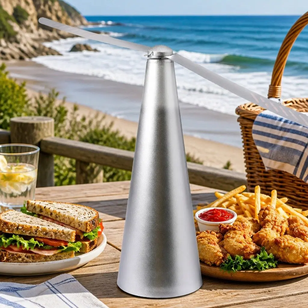 Fly Repellent Fan Chemical-Free Outdoor Picnic BBQ Table Insect Deterrent