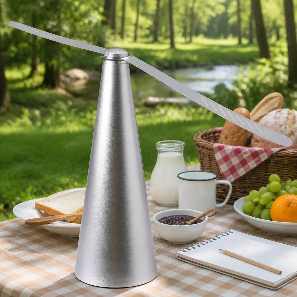 Fly Repellent Fan Chemical-Free Outdoor Picnic BBQ Table Insect Deterrent
