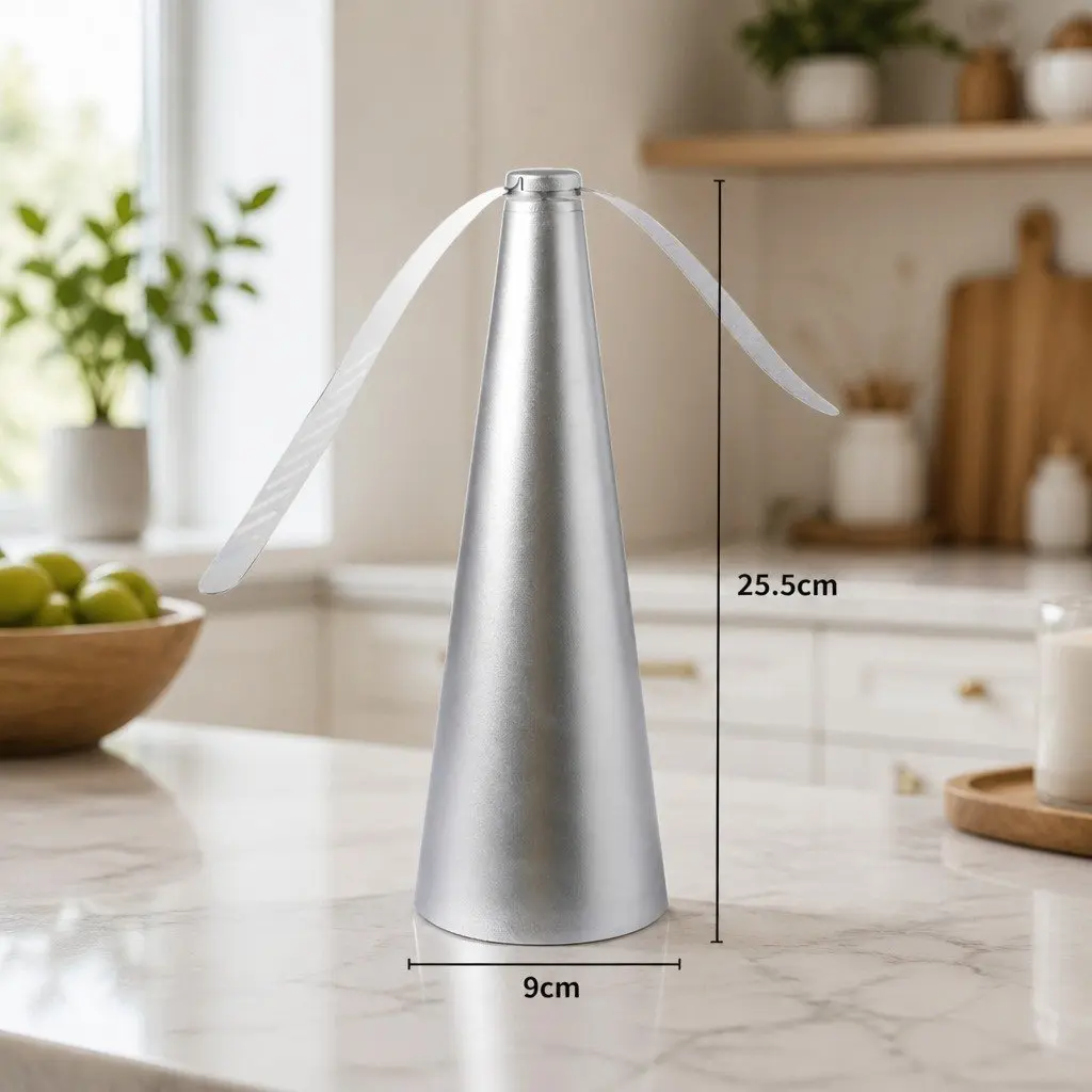 Fly Repellent Device Chemical Free Portable Cordless Fan Soft Blade 25.5cm