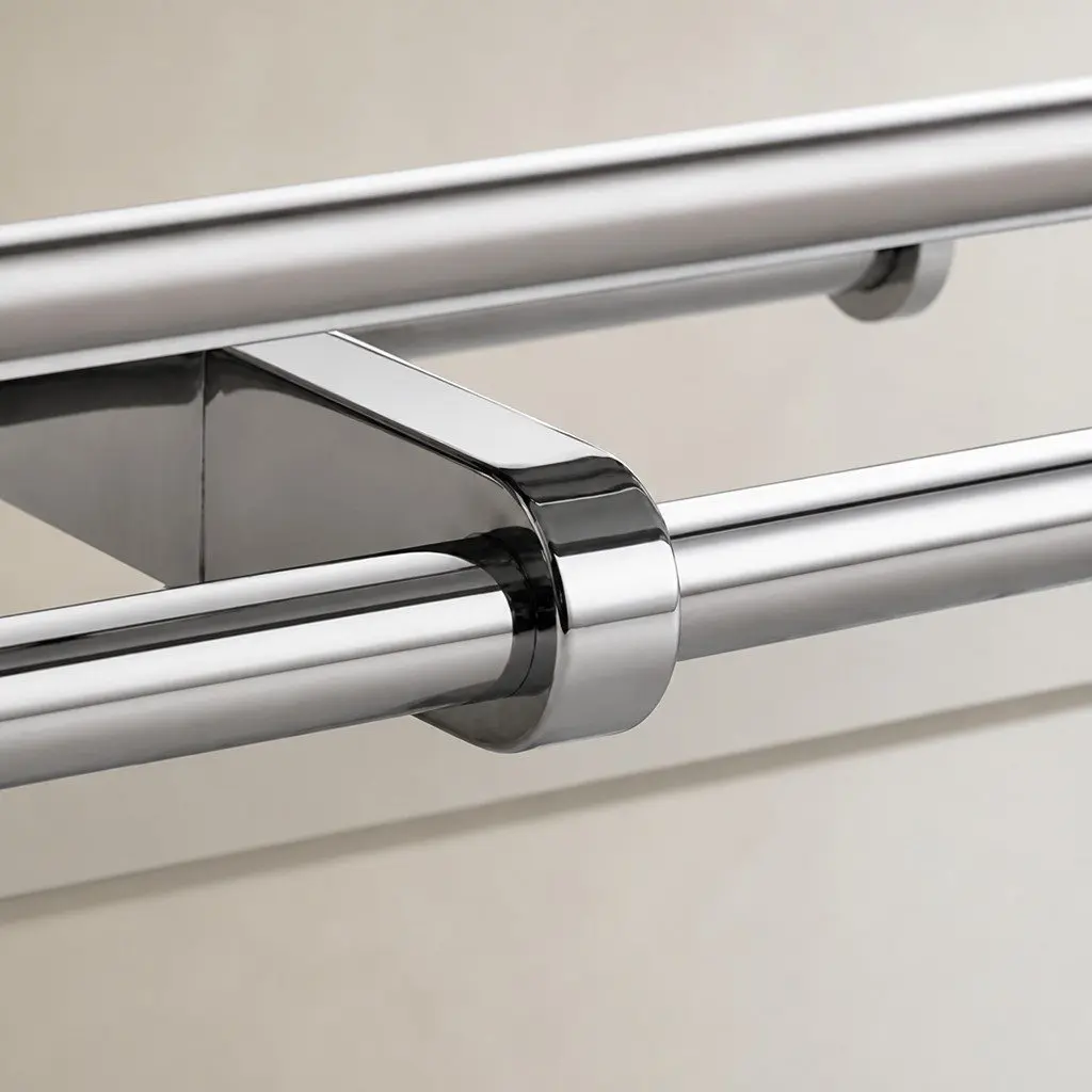 Toilet Paper Holder Double Roll Wall Mount Stainless Steel 26cm L x 11.5cm W x 11.5cm H