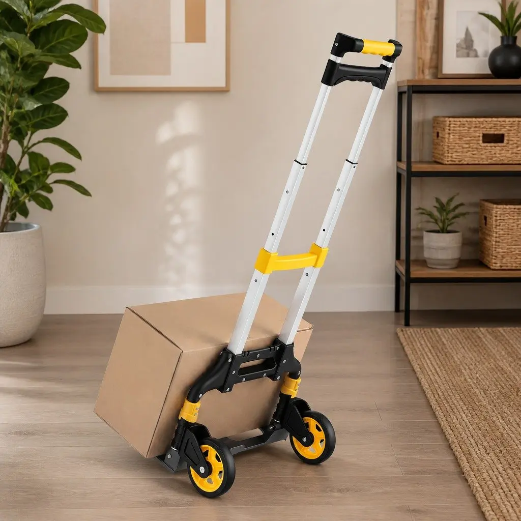 Folding Hand Truck Portable Luggage Trolley Lightweight Travel Cart 80kg