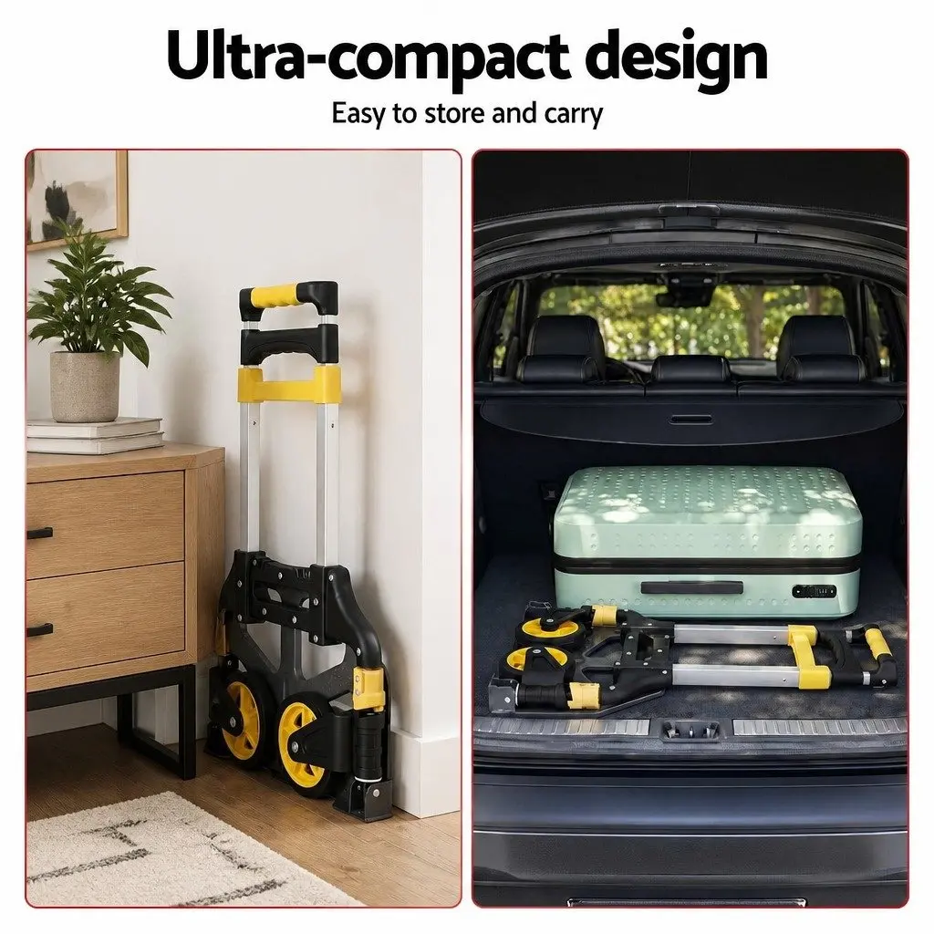 Folding Hand Truck Portable Lightweight Trolley 80kg