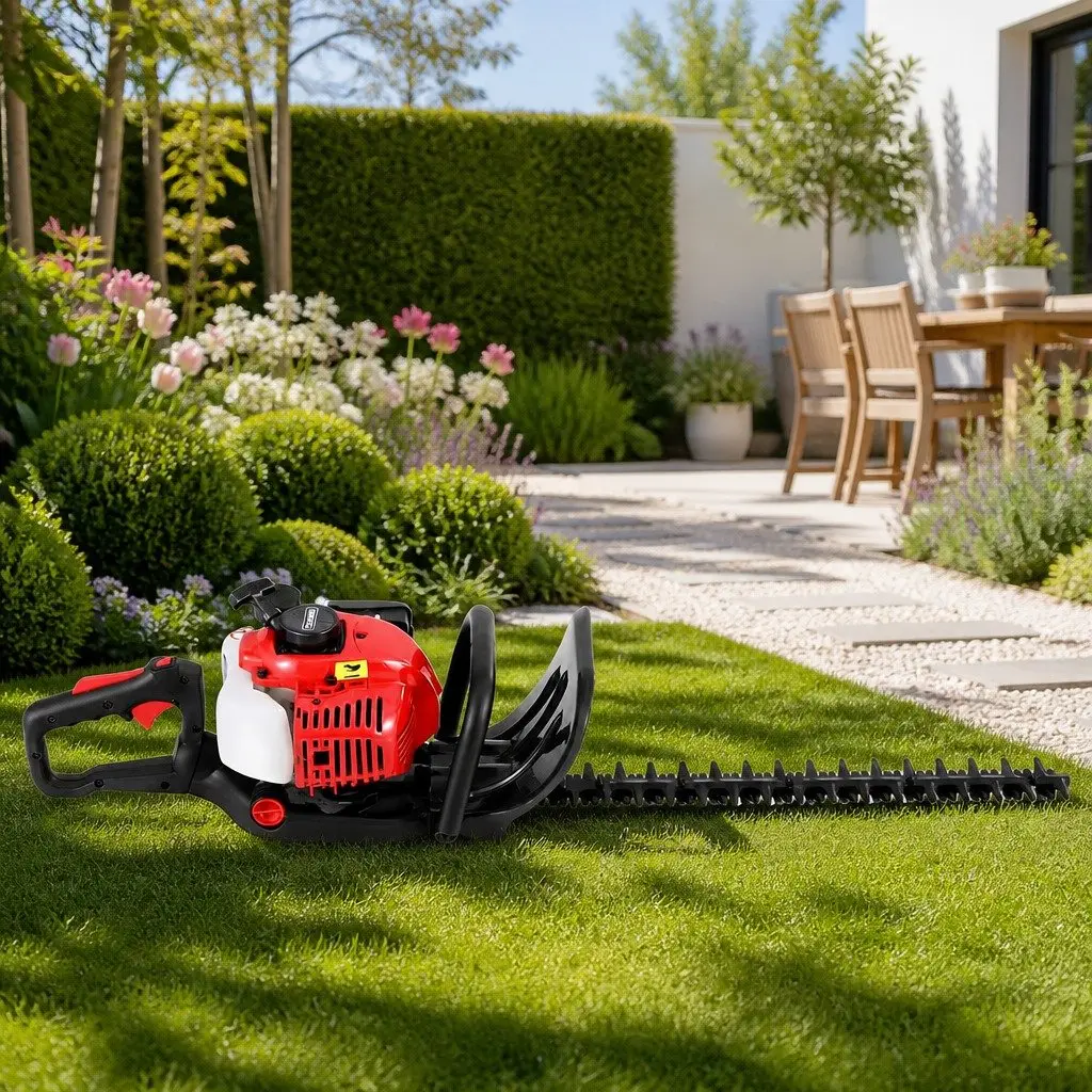 Petrol Hedge Trimmer Dual Blade 24 Inch Lightweight 25.4CC