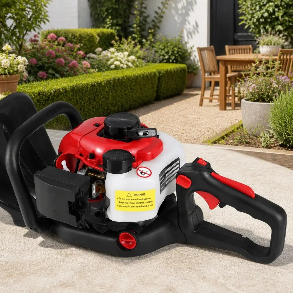 Petrol Hedge Trimmer Dual Blade 24 Inch Lightweight 25.4CC