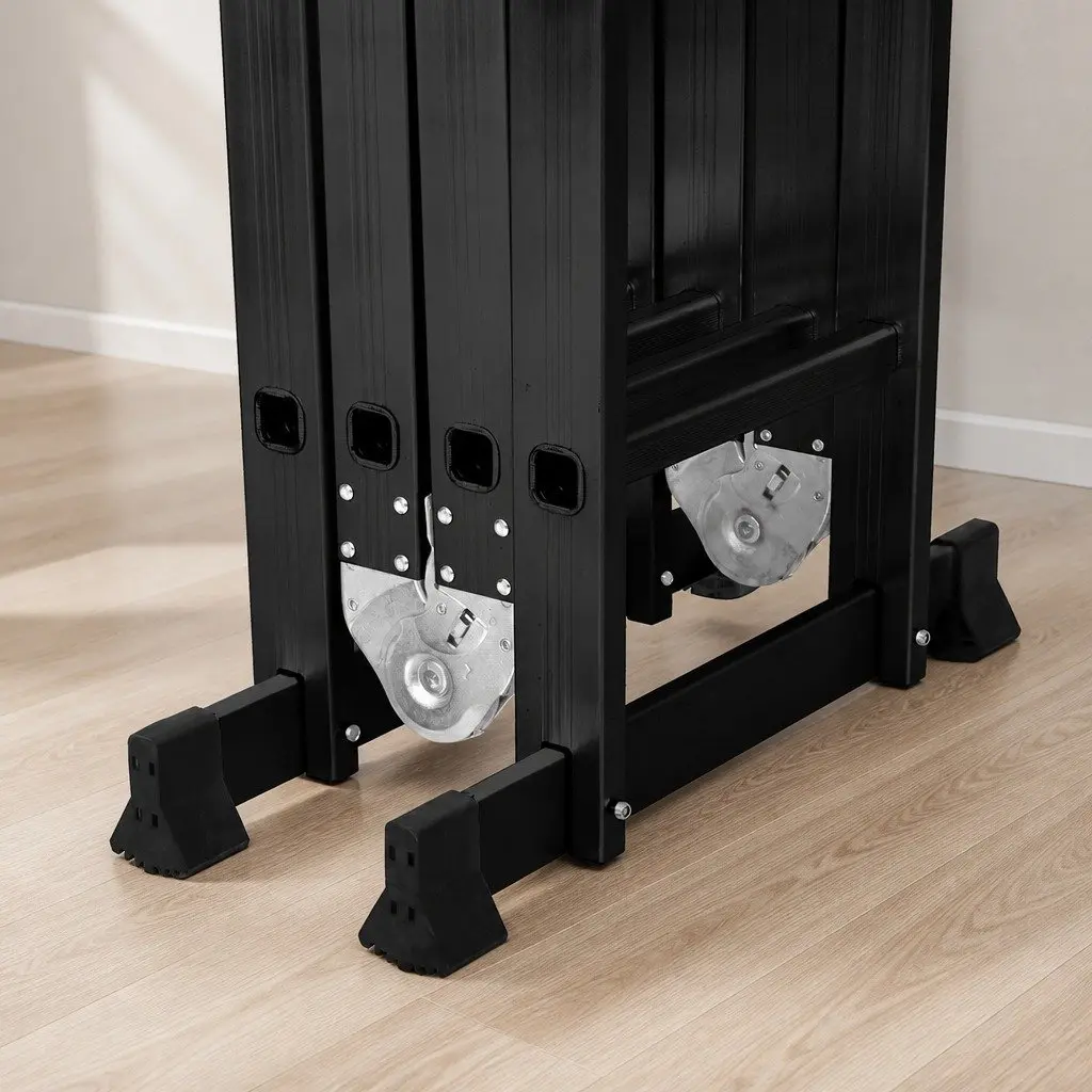 Heavy Duty Aluminium Folding Ladder 4.7M Multi-Purpose with Non-Slip Rungs